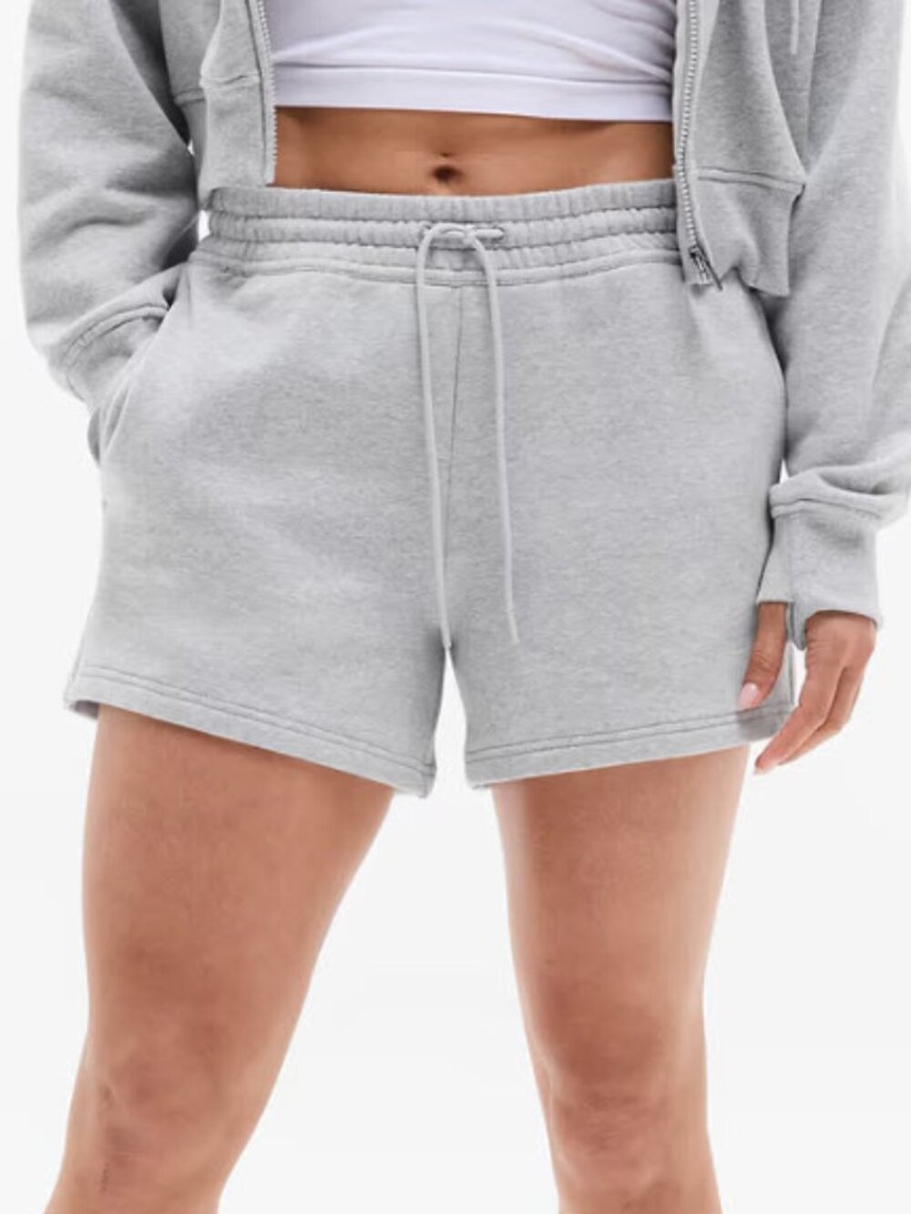 Athleta Forever Fleece Mid Rise 4" Short